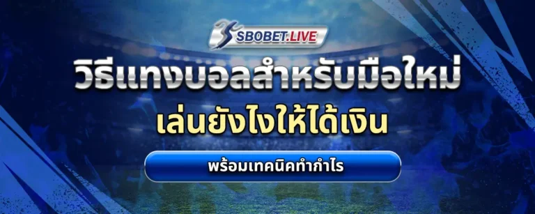 Read more about the article วิธี แทงบอล สำหรับมือใหม่ เล่นยังไงให้ได้เงิน พร้อมเทคนิคทำกำไร